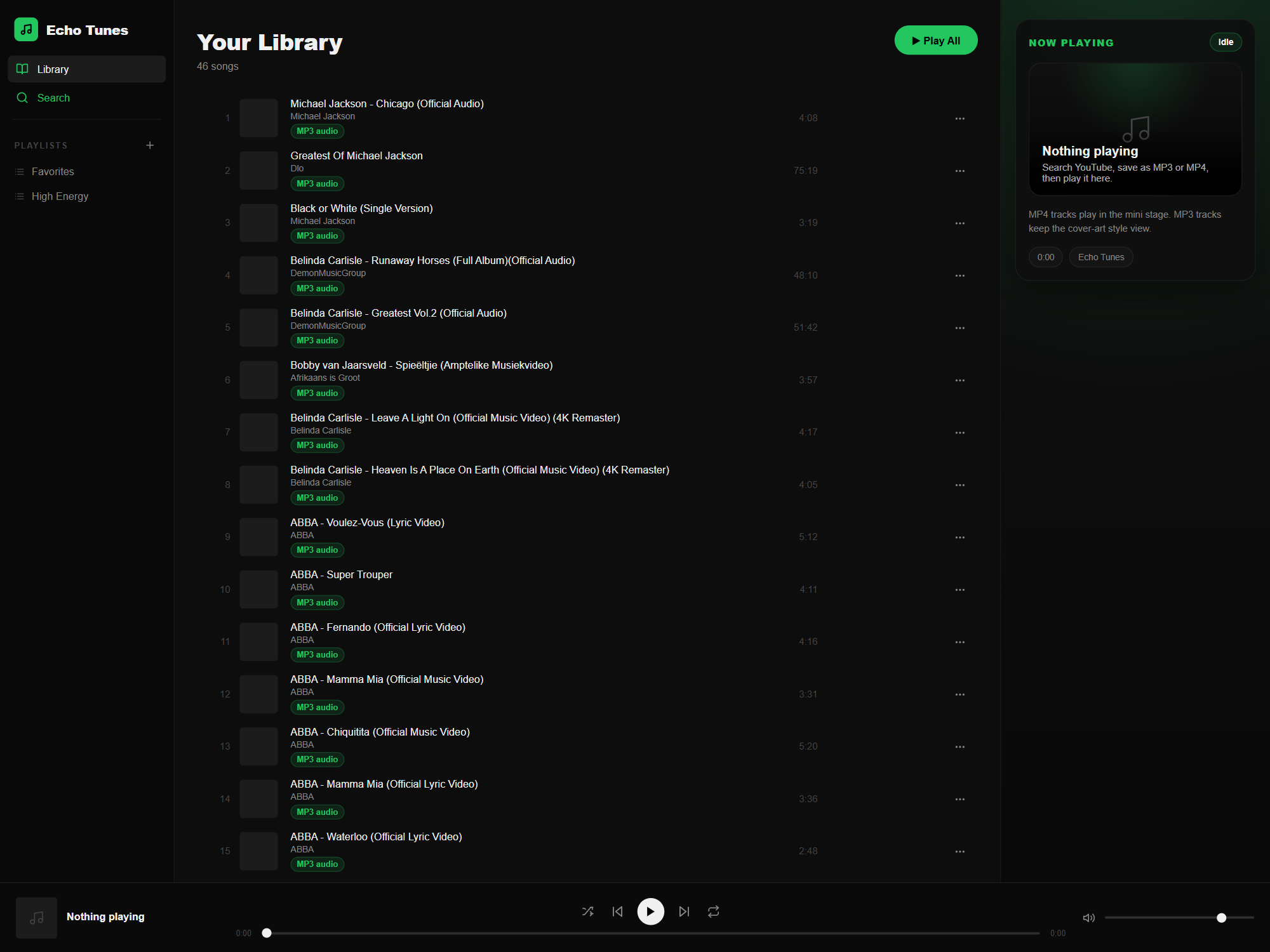 Echo Tunes screenshot